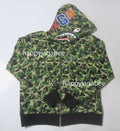 A BATHING APE ABC CAMO REVERSIBLE SHARK FULL ZIP HOODIE