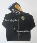 A BATHING APE ABC CAMO REVERSIBLE SHARK FULL ZIP HOODIE