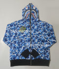 A BATHING APE ABC CAMO REVERSIBLE SHARK FULL ZIP HOODIE