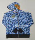 A BATHING APE ABC CAMO REVERSIBLE SHARK FULL ZIP HOODIE