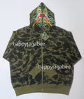 A BATHING APE BAPE x CLOT CAMO SHARK RELAXED FIT FULL ZIP HOODIE