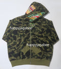 A BATHING APE BAPE x CLOT CAMO SHARK RELAXED FIT FULL ZIP HOODIE