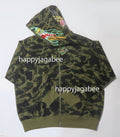 A BATHING APE BAPE x CLOT CAMO SHARK RELAXED FIT FULL ZIP HOODIE