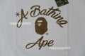 A BATHING APE CHAIN STITCH COLLEGE RELAXED FIT TEE