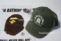 A BATHING APE LOGO COTTON PANEL MESH CAP