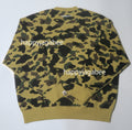 A BATHING APE 11ST CAMO JACQUARD COLLEGE RELAX FIT CREWNECK SWEATSHIRT