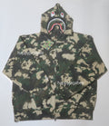 A BATHING APE MAP CAMO SHARK RELAXED FIT FULL ZIP HOODIE