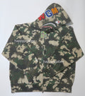 A BATHING APE MAP CAMO SHARK RELAXED FIT FULL ZIP HOODIE