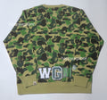 A BATHING APE ABC CAMO SHARK CREWNECK SWEAT SHIRT