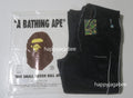 A BATHING APE BATHING APE LOGO VELVET LOOSE FIT PANTS