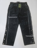 A BATHING APE BATHING APE LOGO VELVET LOOSE FIT PANTS