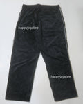 A BATHING APE BATHING APE LOGO VELVET LOOSE FIT PANTS