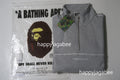 A BATHING APE COLLEGE MONOGRAM LOGO HALF ZIP RELAXED FIT CREWNECK SWEAT SHIRT