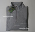 A BATHING APE COLLEGE MONOGRAM LOGO HALF ZIP RELAXED FIT CREWNECK SWEAT SHIRT