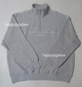 A BATHING APE COLLEGE MONOGRAM LOGO HALF ZIP RELAXED FIT CREWNECK SWEAT SHIRT