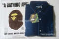 A BATHING APE INDIGO CORDUROY L/S SHIRTS