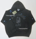 A BATHING APE DESTROYED COLLEGE RELAXED FIT LAYERED PULLOVER HOODIE