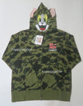 A BATHING APE BAPE x TOM AND JERRY 85TH TOM 1ST CAMO FULL ZIP HOODIE