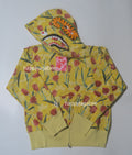 A BATHING APE LAdies' TULIP CAMO SHARK FULL ZIP HOODIE