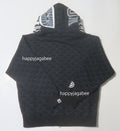 A BATHING APE COLLEGE MONOGRAM RELAXED FIT SHARK FULL ZIP HOODIE