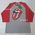 A BATHING APE BAPE x THE ROLLING STONES APE CAMO TONGUE 3/4 SLEEVE RAGLAN TEE