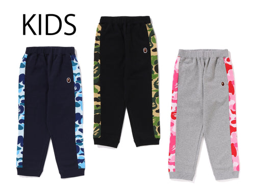 A BATHING APE BAPE KIDS ABC CAMO ONE POINT SWEAT PANTS