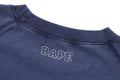 A BATHING APE WASHED EFFECT COLLEGE PATCH RELAXED FIT CREWNECK