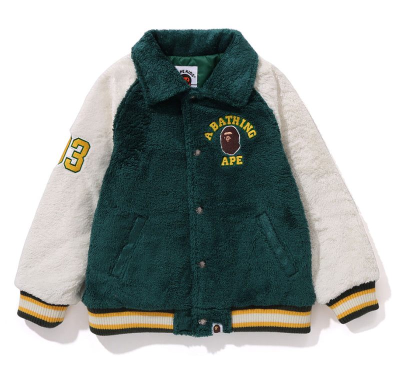 A BATHING APE BAPE KIDS COLLEGE BOA VARSITY JACKET