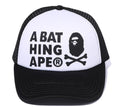 A BATHING APE APE CROSSBONE MESH CAP