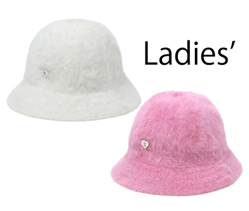 A BATHING APE - APEE LOGO FLUFFY BUCKET HAT