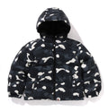 A BATHING APE BAPR KIDS CITY CAMO REVERSIBLE HOODIE DOWN JACKET ( Glow in the dark )