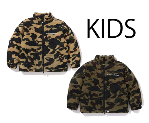 A BATHING APE BAPE KIDS 1ST CAMO DOWN JACKET