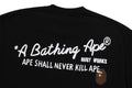 A BATHING APE HAND DRAW BAPE RELAXED FIT TEE