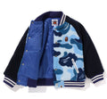 A BATHING APE BAPE KIDS ABC CAMO BOA VARSITY JACKET