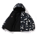 A BATHING APE BAPR KIDS CITY CAMO REVERSIBLE HOODIE DOWN JACKET ( Glow in the dark )