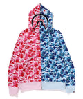 A BATHING APE ABC CAMO SEPARATE SHARK FULL ZIP HOODIE