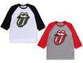 A BATHING APE BAPE x THE ROLLING STONES APE CAMO TONGUE 3/4 SLEEVE RAGLAN TEE