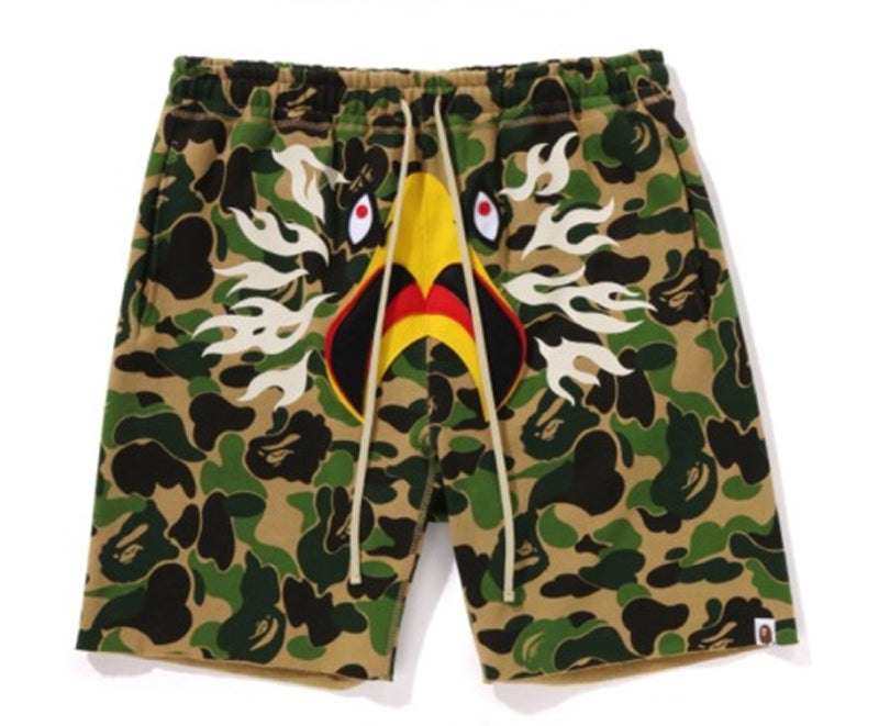 A BATHING APE BAPE x READYMADE ABC CAMO EAGLE WIDE SWEAT SHORTS