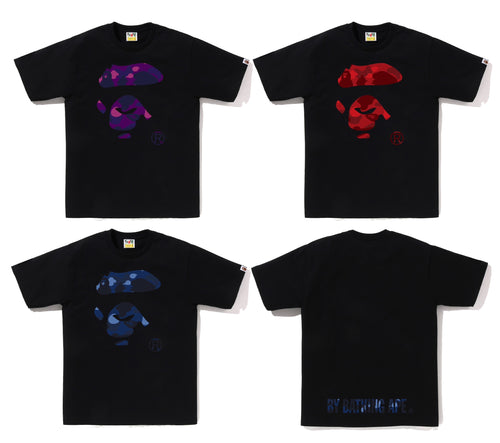 A BATHING APE COLOR CAMO APE FACE TEE