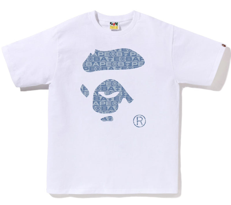 A BATHING APE LUX SPORT PATTERN APE FACE TEE