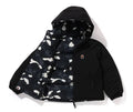 A BATHING APE BAPR KIDS CITY CAMO REVERSIBLE HOODIE DOWN JACKET ( Glow in the dark )