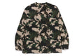 A BATHING APE MAP CAMO RELAXED FIT L/S TEE