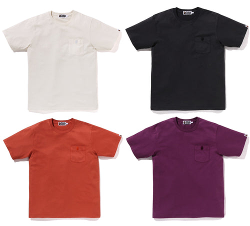 A BATHING APE GAMENT DYE ONE POINT POCKET TEE