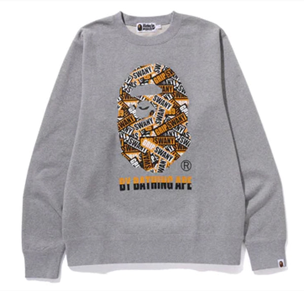 A BATHING APE BAPE X GRIP SWANY BY BATHING APE CREWNECK