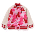 A BATHING APE BAPE KIDS ABC CAMO BOA VARSITY JACKET