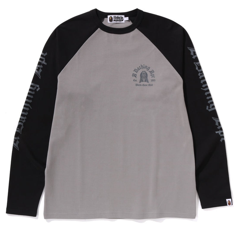 A BATHING APE RAGLAN SLEEVE L/S TEE