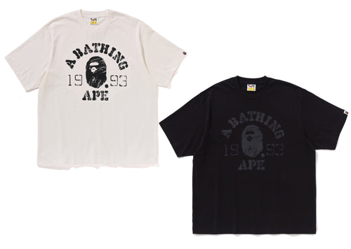 A BATHING APE SCREEN PRINT COLLEGE RELAXED FIT TEE