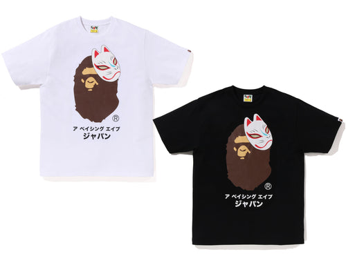 A BATHING APE JAPANESE FOX MASK TEE ( JAPAN LIMITED )