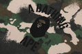 A BATHING APE MAP CAMO RELAXED FIT L/S TEE