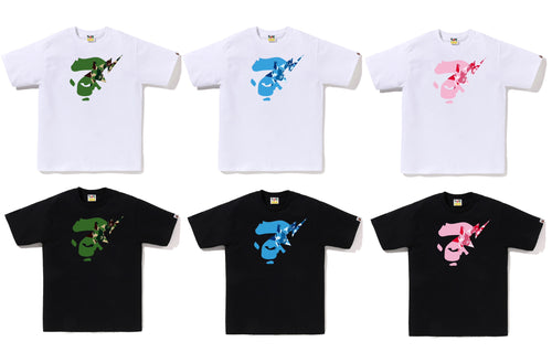 A BATHING APE ABC CAMO APE FACE STA TEE